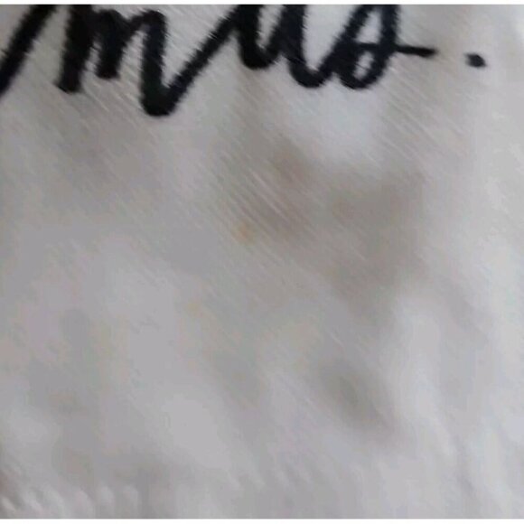 Rae Dunn Merry Christmas Mr & Mrs Claus Kitchen Towels Set of 2 Cotton - Picture 4 of 5